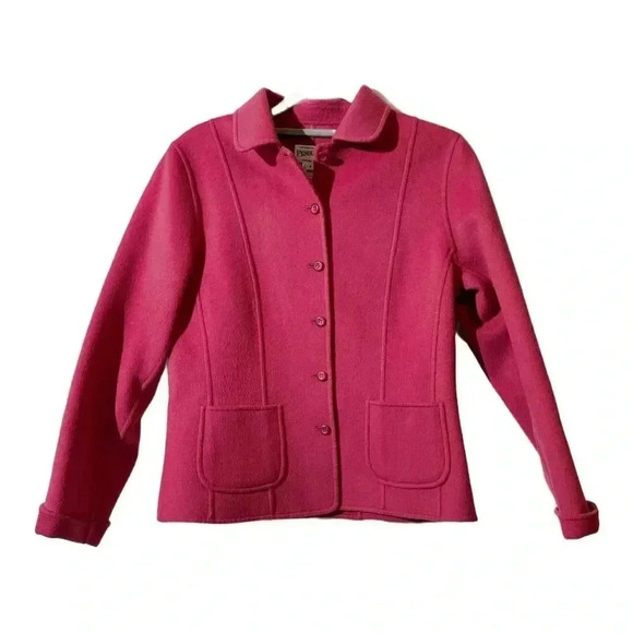 VTG Pendleton 100 Merino Wool Pink Button Up Jacket Size S Preppy Old Money - Picture 2 of 10